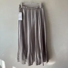 ROPE’ PICNIC ブライト ラメ ロング プリーツ フレア スカート