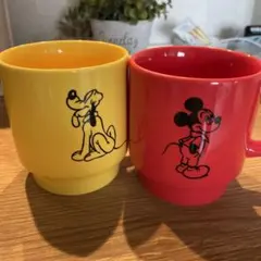 ミッキー＆プルート マグカップセット