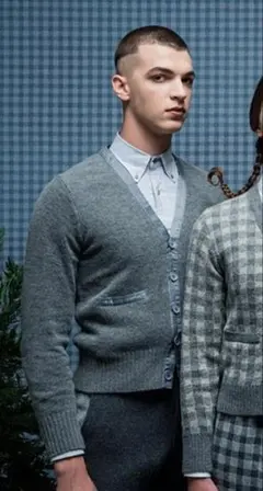 KOE X THOM BROWNE トムブラウン　カーディガン　グレー　M