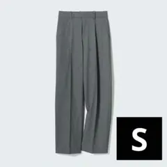 UNIQLO タックワイドパンツ Sサイズ グレー