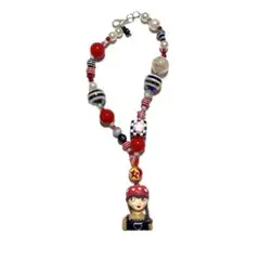 y2k 平成ギャル　手作りビーズネックレス　赤い可愛いチョーカー　アクセサリー