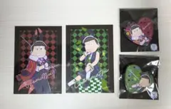 カラ松 Theキャラ バニーボーイ ハート型缶バッジ 特典ブロマイド おそ松さん バニーボーイ ハート缶バッジ カラ松 ブロマイドセット