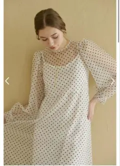 STINA closet dot organdy dress ドット ワンピース - メルカリ