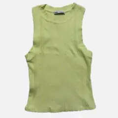 ZARA リブ編み タンクトップ　レディースM