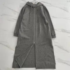 極美品 ギャルリーヴィー ウールカシミヤジャージー フーデッドジップアップコートのサムネイル