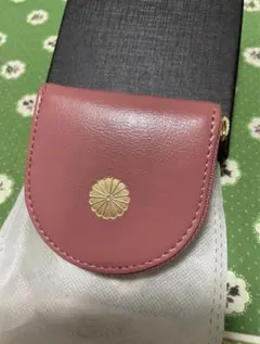 皇居限定品】菊の御紋入り 名刺入れ 赤色 ワインレッド 皇居財布
