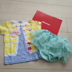8.ミキハウス Tシャツ ブルマ 80cm 2着セット