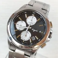 アニエスベー クロノグラフ 7T92-0HV0 クオーツ稼働品