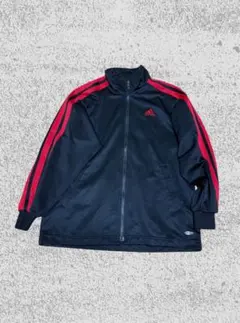 古着メンズadidas トレーナージャケット L ネイビー レッド ジャージ