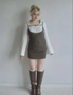 ANDMARY Rachell check layered dress - メルカリ
