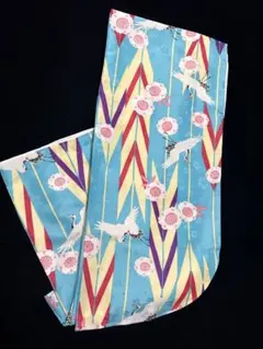 ◇ノー皺加工最高級カルキュロ◇涼しげ青水蒼地ツバメ浴衣◇しわに
