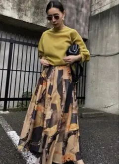 Ameri / EMILIE TUCK FLARED SKIRT