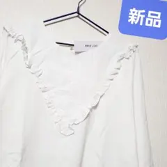 新品 ブラウス tシャツ カジュアル セーラー襟 長袖 ロンT フリル 黒 地雷