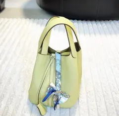 【期間限定セール】高級本革TOGOレザー バッグ ピコタン 22cm イエローのサムネイル
