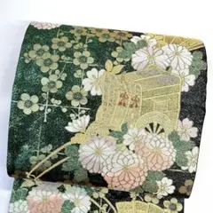 最安値❗西陣織♥桜♥「西行法師 」 黒地 袋帯 凄くいい帯です。 最安値❗西陣織♥桜♥「西行法師 」 黒地 袋帯 凄くいい帯です