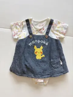monpoké キャミワンピ付き半袖ロンパース 新品 ピカチュウのサムネイル