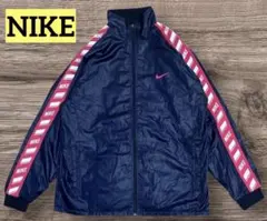 NIKE ナイキ ジャージ ナイロン トラックジャケット ネイビー×ピンク XL