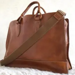 【極美品 2way 本革】デュモンクス　サムソナイト　ビジネスバッグ　キャメル