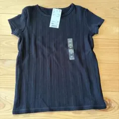 新品タグ付き　UNIQLO KIDS ブラック Tシャツ 130