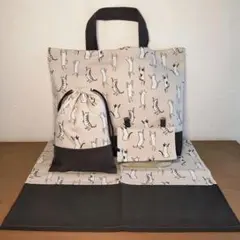 しのむんA4対応マチ広よこ型肩掛猫柄トートバッグセット他 コットンこばやし しのむん様専用A4対応マチ広よこ型肩掛猫柄トートバッグセット他