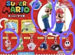 スーパーマリオ めじるしアクサ　４種 マリオ，ルイジ，ピノキオ，ヘイホー未開封