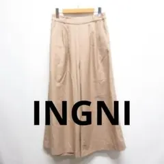 INGNI イングイージーワイドパンツ　ベージュバックゴム