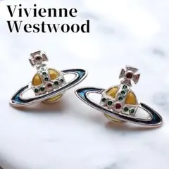 【美品】Vivienne Westwood ピアス　オーヴ　両耳　外箱　ストーン
