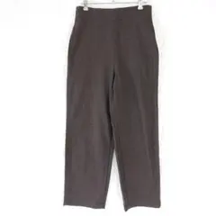 美品 ユニクロ ブラッシュドジャージーストレートパンツ カジュアル ウエストゴム