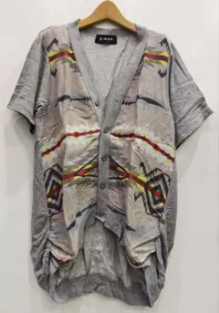 gommeエスニック柄半袖カーディガン