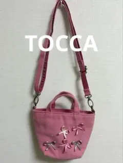 【TOCCA】2WAY ミニトートバッグ ピンク リボン　キッズ　ベビー　女の子のサムネイル