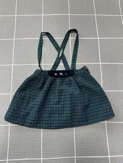 FAMILIAR グリーンチェック スカート 100cm