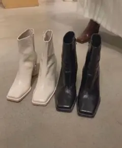 ⭐️新品未使用⭐️　AMERI　アメリヴィンテージ　サイドジップ　レザーブーツ　黒 セール】WESTERN STUDS LONG BOOTS（ブーツ）｜Ameri（アメリ