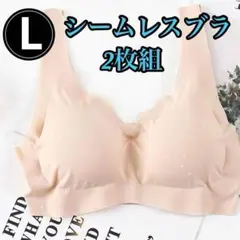 数量限定 涼感 ノンワイヤー スポーツブラ シームレス ナイトブラ L 肌色