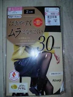 新品未使用　30デニール　タイツ2足組　M～Lサイズ　ATSUGI　チャコール