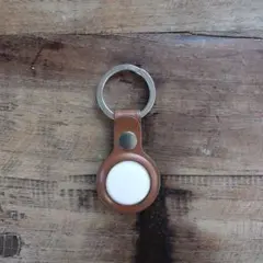 Apple AirTag 本体＋レザーキーリング 中古