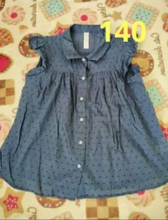 ★送料込★140 女の子 ノースリーブ シャツのサムネイル