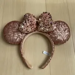 ディズニー ミニー型カチューシャ スパンコールピンク