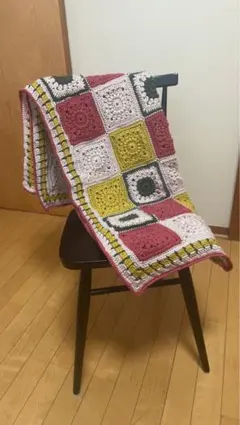 ブランケット　ハンドメイド　マルチカバー