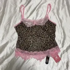 タグ付未使用ROMWE ヒョウ柄キャミソール S
