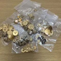 ゴールドボタンセット 多様なデザイン