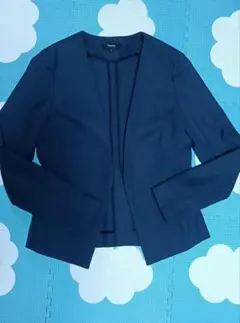 ネイビーノーカラージャケット