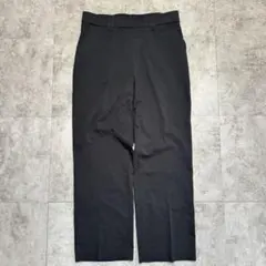 きれいめ ストレートスラックス 黒 オフィスカジュアル モノトーン ベーシック