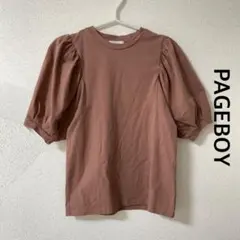 PAGEBOY パフスリーブ 半袖カットソー ブラウン FREEサイズのサムネイル