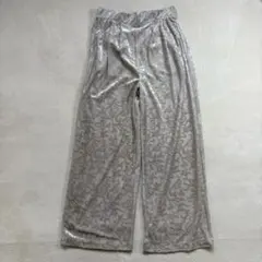 JEANASIS　総柄フレアパンツ 　ワイドパンツ