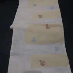 夏名古屋帯 紗 リスとうさぎ柄のサムネイル
