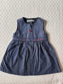 familiar デニム風ワンピース 80