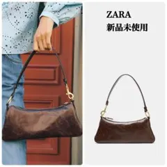 完売品 ZARA 細長ショルダーバッグ 新品タグ付き　ブラウン