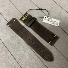 ヴィンテージレザー時計ベルト ダークブラウン 20mm