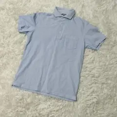 【c5449】UNIQLO ポロシャツ　半袖　ブルー