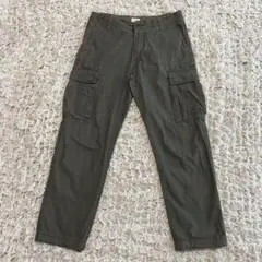 H&M ヴィンテージ加工 カーゴパンツ オリーブグリーン